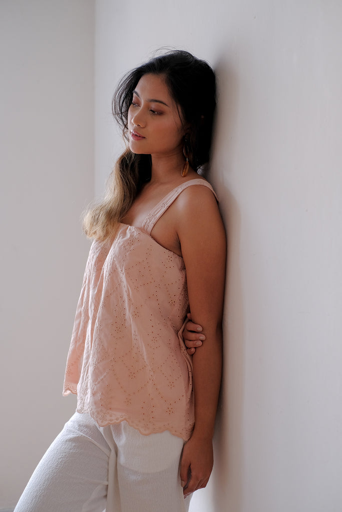 Eyelet Top | Dusty Pink