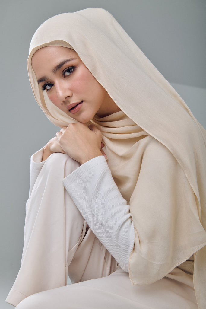 Naima Modal Shawl | Ecru