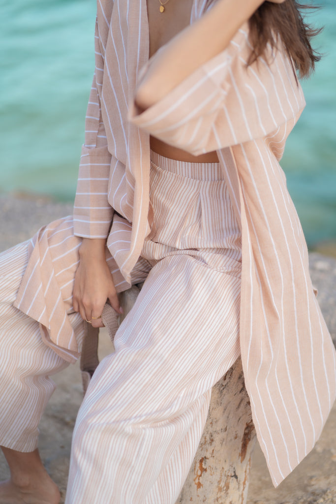 Cora Striped Pants | Sand