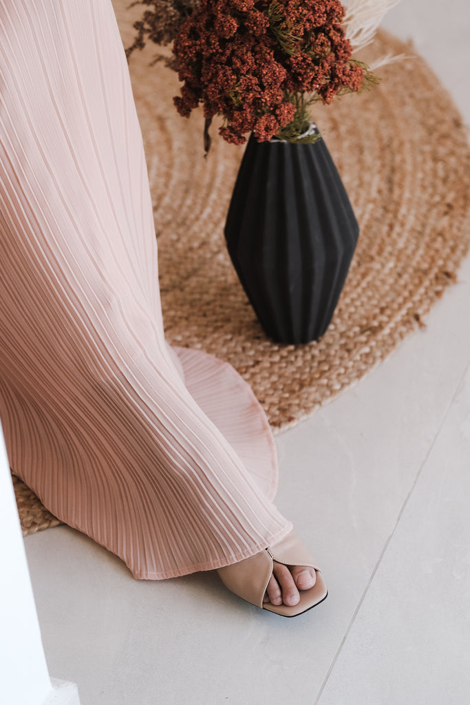 Aly Pleated Dress | Champagne