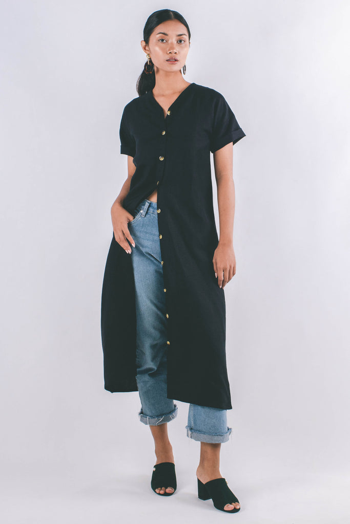 Ayla Shirt Dress | Black